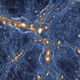 Computer simulation of the cosmic web